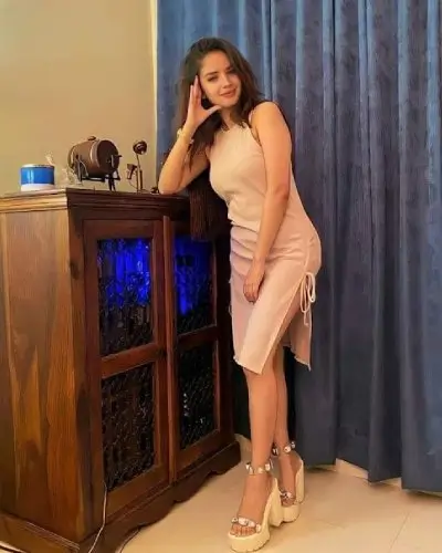 Elegant woman in Bangalore nightlife setting